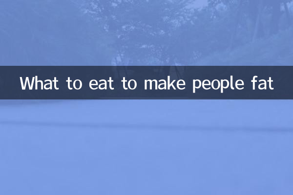 Was man essen sollte, um dick zu werden