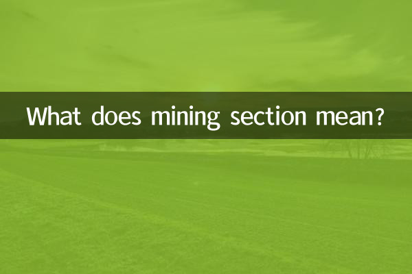 광산 섹션은 무엇을 의미하나요?