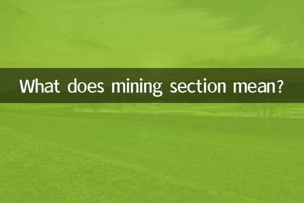 광산 섹션은 무엇을 의미하나요?