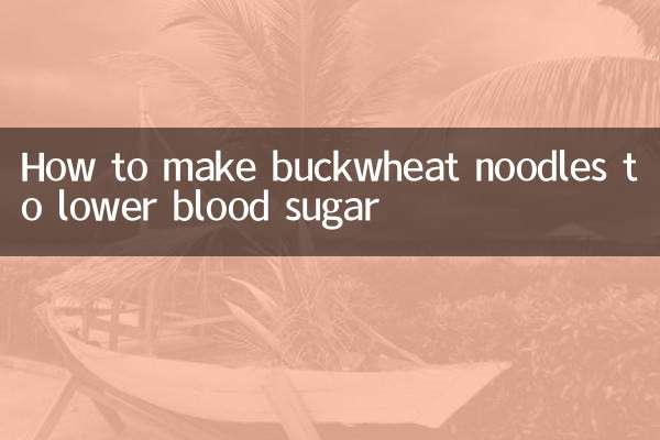 Cómo hacer fideos de trigo sarraceno para reducir el azúcar en sangre