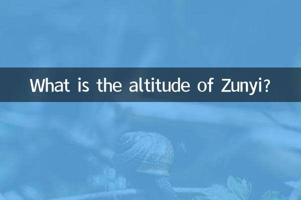 Quelle est l'altitude de Zunyi ?