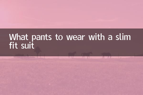 Qué pantalones llevar con un traje slim fit