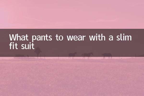 Qué pantalones llevar con un traje slim fit