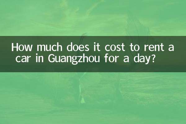 Quanto costa noleggiare un'auto a Guangzhou per un giorno?