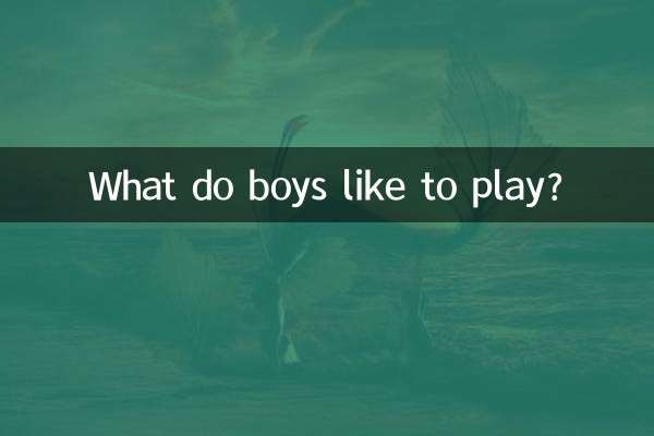 男の子は何をするのが好きですか?