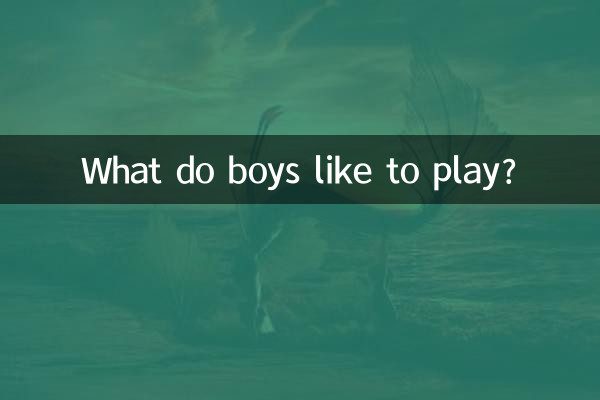 男の子は何をするのが好きですか?