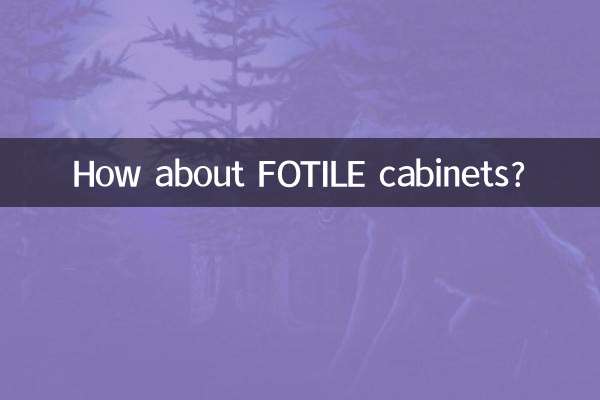 Et les armoires FOTILE ?