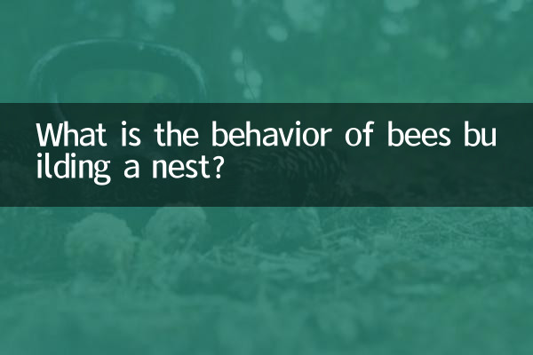 What is the behavior of bees building a nest?