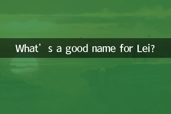 What’s a good name for Lei?