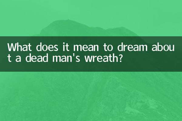 죽은 사람의 화환을 꿈꾸는 것은 무엇을 의미합니까?