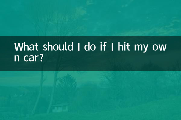 আমার নিজের গাড়িতে আঘাত করলে আমার কী করা উচিত?