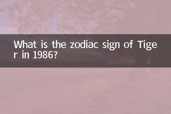 ¿Cuál es el signo zodiacal del Tigre en 1986?