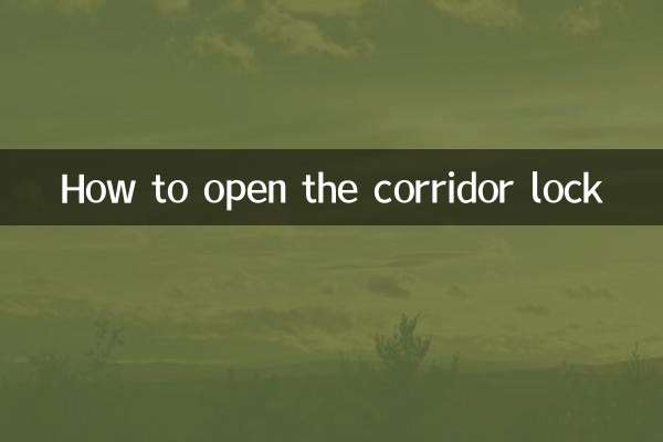 Como abrir a fechadura do corredor