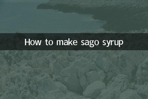 Cómo hacer jarabe de sagú