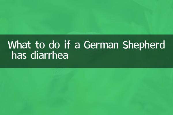 Qué hacer si un pastor alemán tiene diarrea