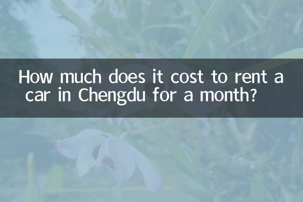 How much does it cost to rent a car in Chengdu for a month?