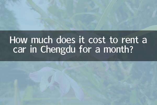 Combien coûte la location d’une voiture à Chengdu pendant un mois ?
