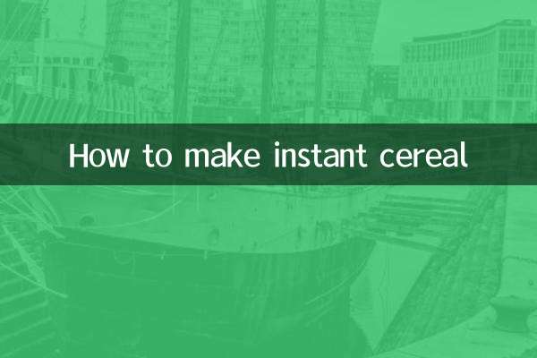 Cómo hacer cereal instantáneo