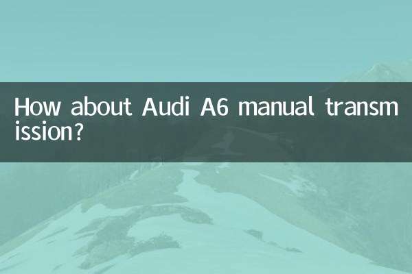 ¿Qué tal el Audi A6 con transmisión manual?