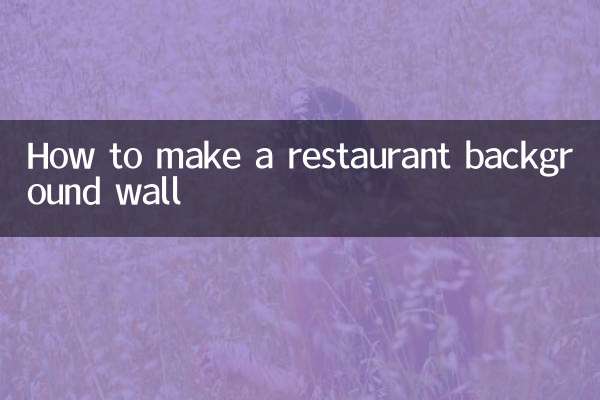 Wie man ein Restaurant Hintergrund Wand macht