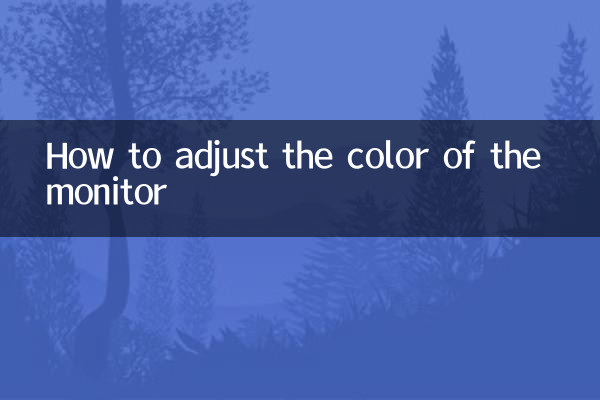 Comment ajuster la couleur du moniteur