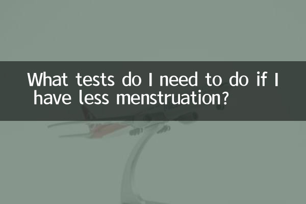 What tests do I need to do if I have less menstruation?