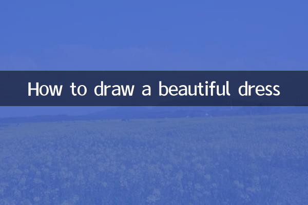 How to draw a beautiful dress