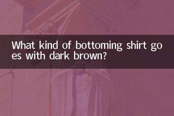 गहरे भूरे रंग के साथ किस प्रकार की बॉटम शर्ट अच्छी लगती है?