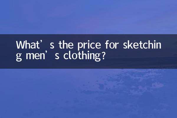 What’s the price for sketching men’s clothing?