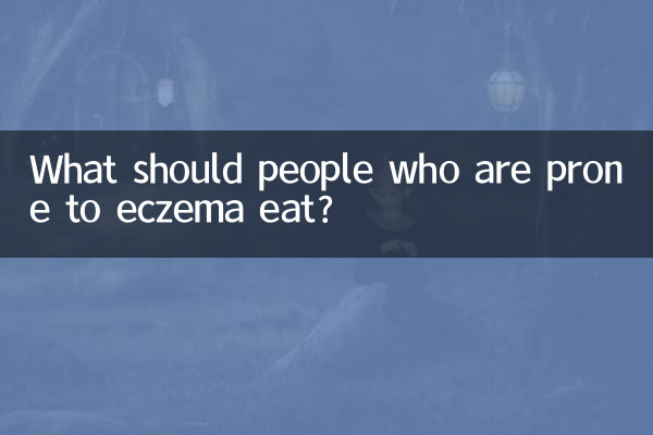 Que doivent manger les personnes sujettes à l’eczéma ?