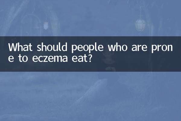 Que doivent manger les personnes sujettes à l’eczéma ?
