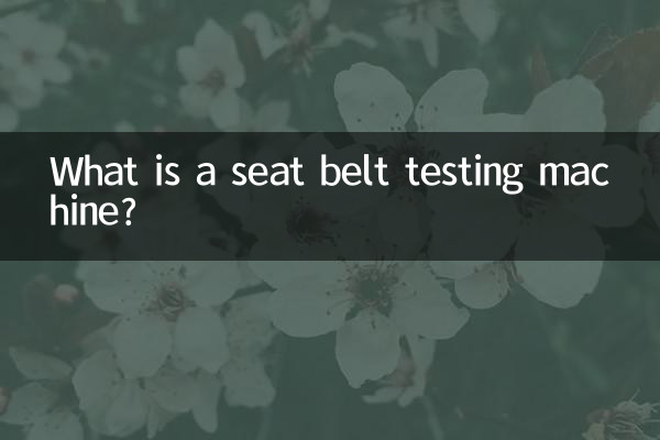 안전벨트 시험기란?
