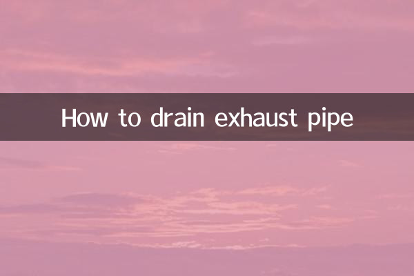 Como drenar o tubo de escape