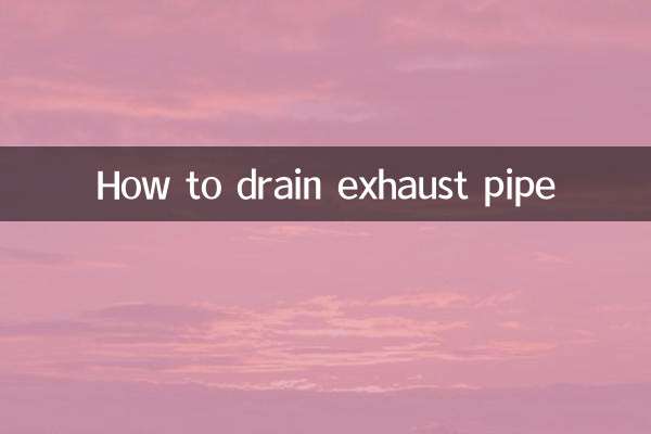 Come svuotare il tubo di scarico