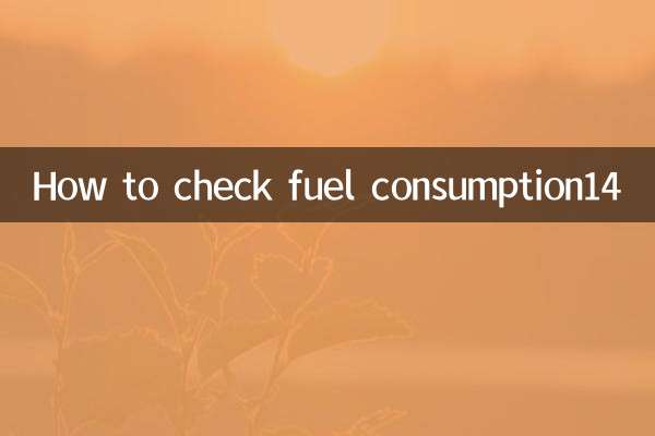 Comment vérifier la consommation de carburant14