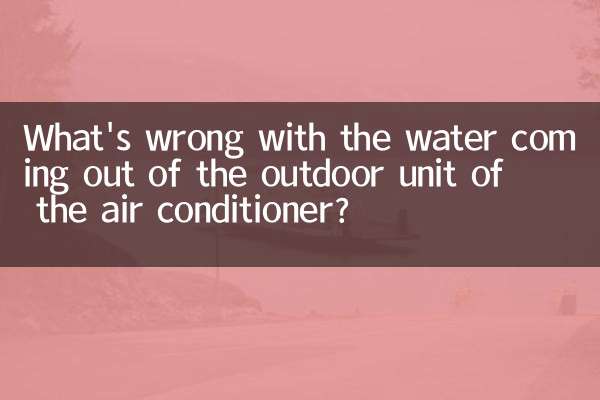 Quel est le problème avec l'eau qui sort de l'unité extérieure du climatiseur ?