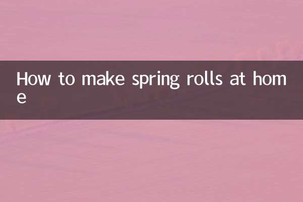 گھر میں موسم بہار کی رول کیسے بنائیں