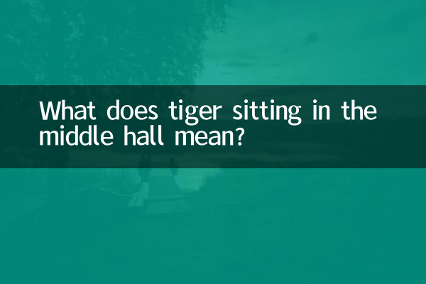 Cosa significa tigre seduta nella sala centrale?