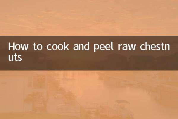 Comment cuire et peler les châtaignes crues