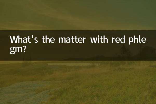 Quel est le problème avec les mucosités rouges ?