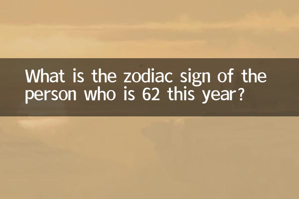 Quel est le signe du zodiaque de la personne qui a 62 ans cette année ?