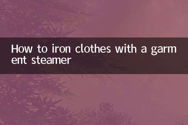 Comment repasser des vêtements avec un défroisseur