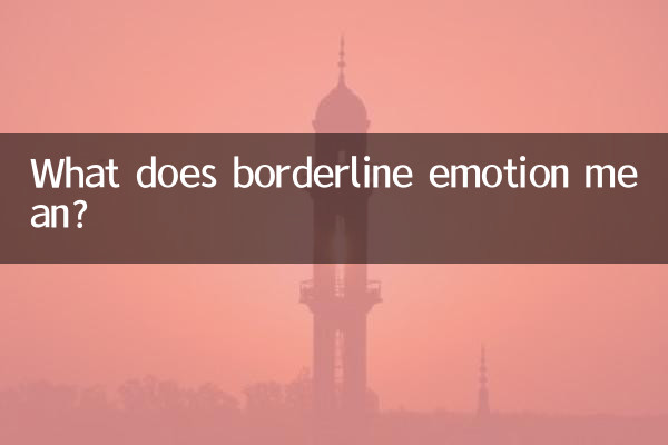 What does borderline emotion mean?