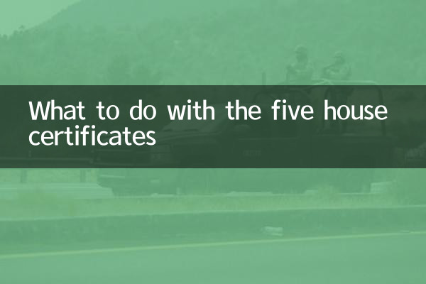 Que faire avec les cinq certificats de maison