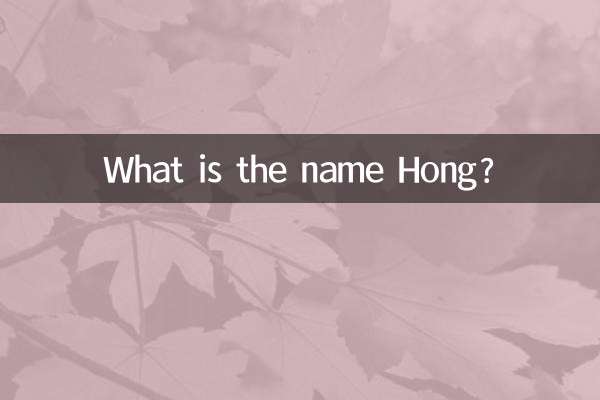 Quel est le nom de Hong ?