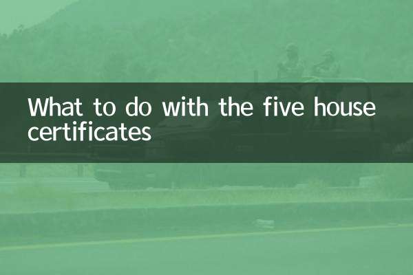 Que faire avec les cinq certificats de maison