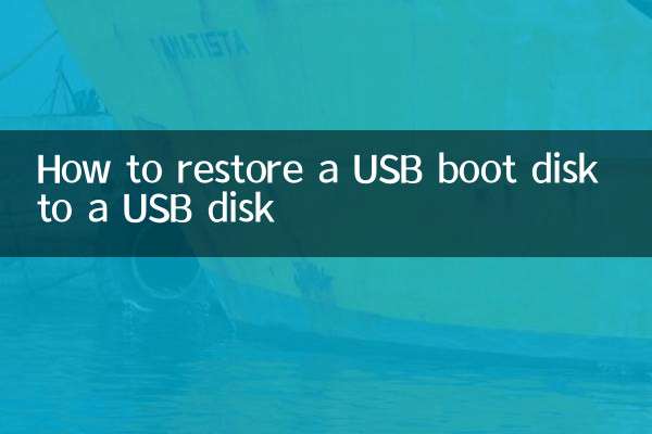 Comment restaurer un disque de démarrage USB sur un disque USB