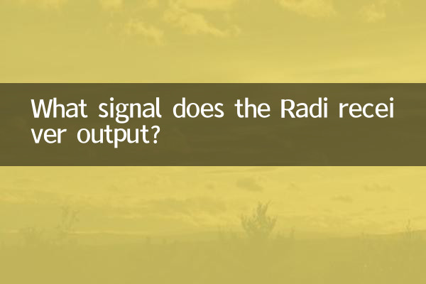 Quel signal le récepteur Radi émet-il ?