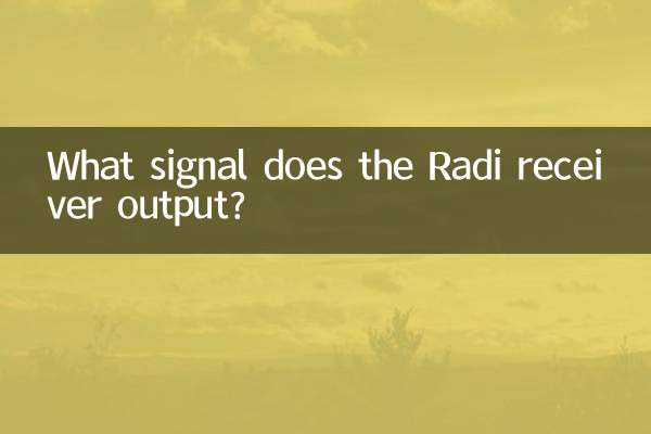 Quel signal le récepteur Radi émet-il ?