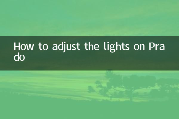 Comment régler les lumières sur Prado